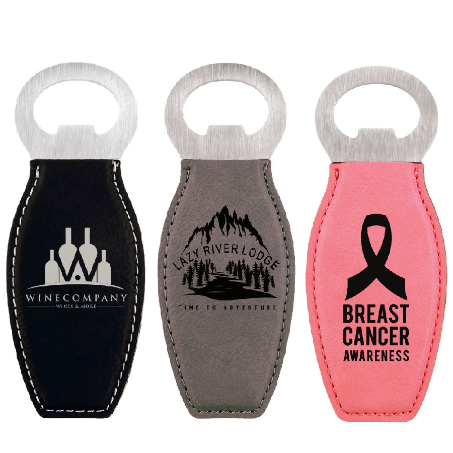 Laserable Leatherette Bottle Opener with Magnet-MO