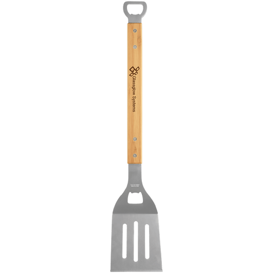 19 1/4" Bamboo Barbeque Spatula with Bottle Opener