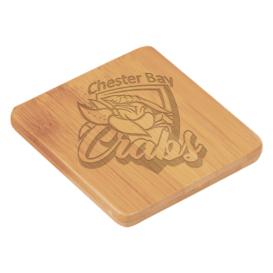 3 1/2" x 3 1/2" Square Bamboo Coaster