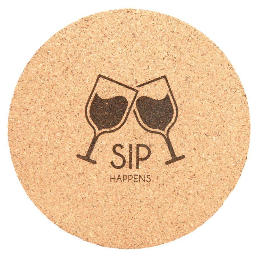 4" Round Cork Coaster