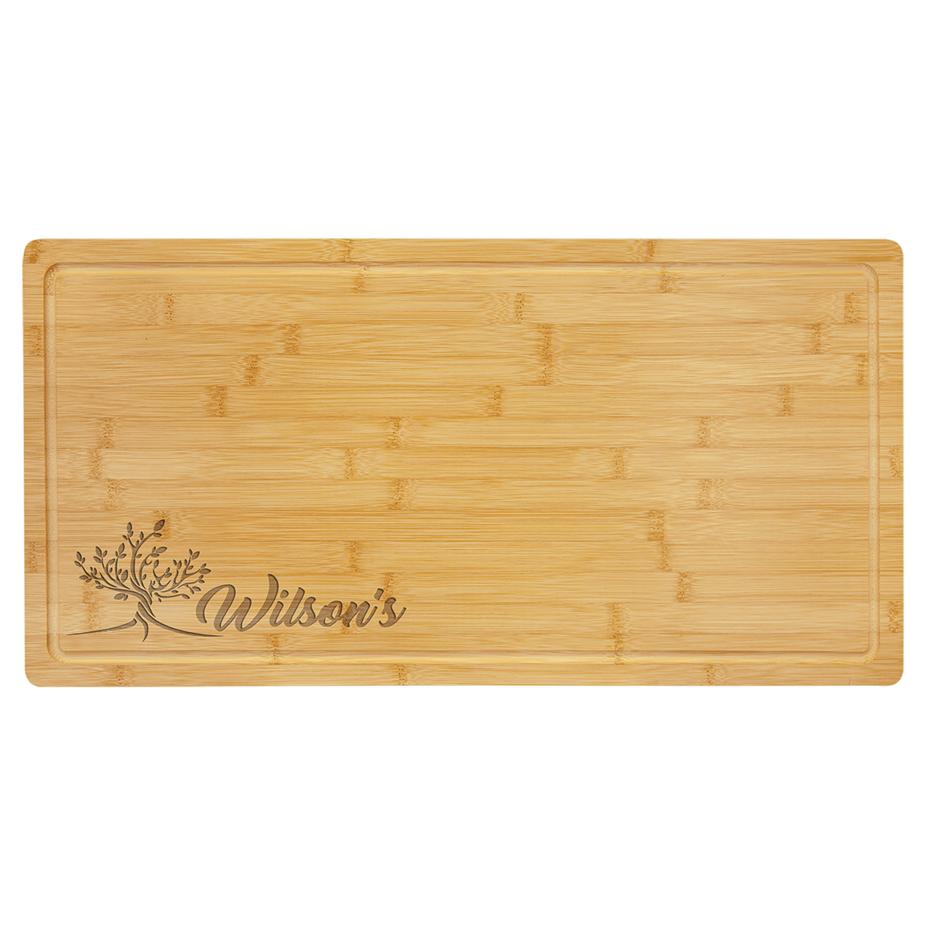 23 3/4" x 12" Bamboo Cutting Board with Drip Ring