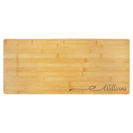 23 3/4" x 10" Bamboo Charcuterie Board/Cutting Boardd