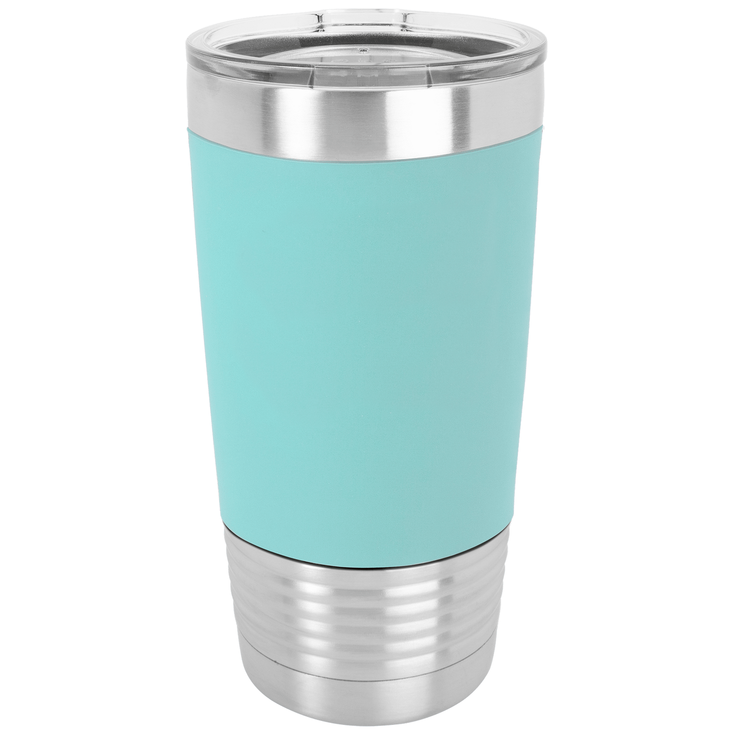 20 oz. Polar Camel Teal/Black Polar with Silicone Grip and Clear Lid-MO