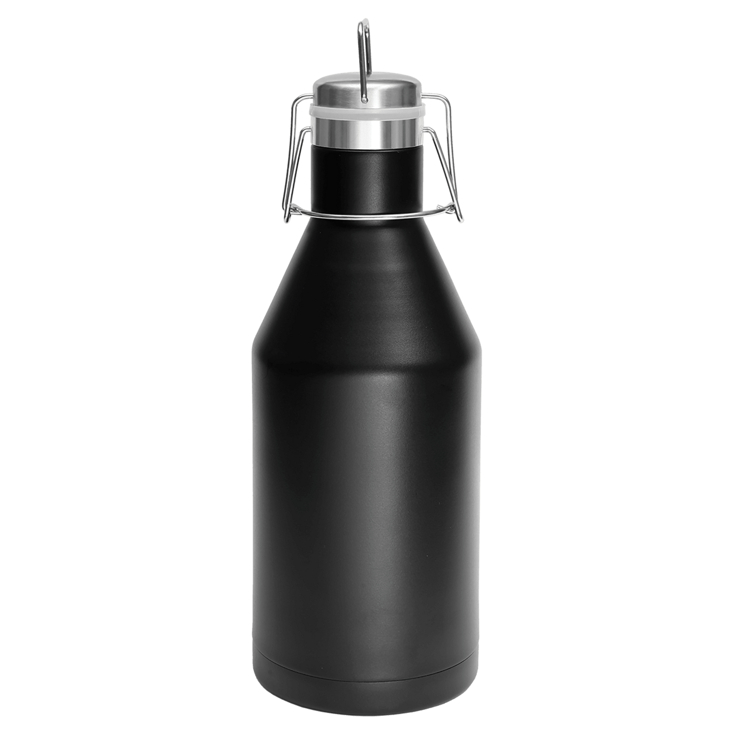 Polar Camel 64 oz. Black Vacuum Insulated Growler with Swing-Top Lid-MO