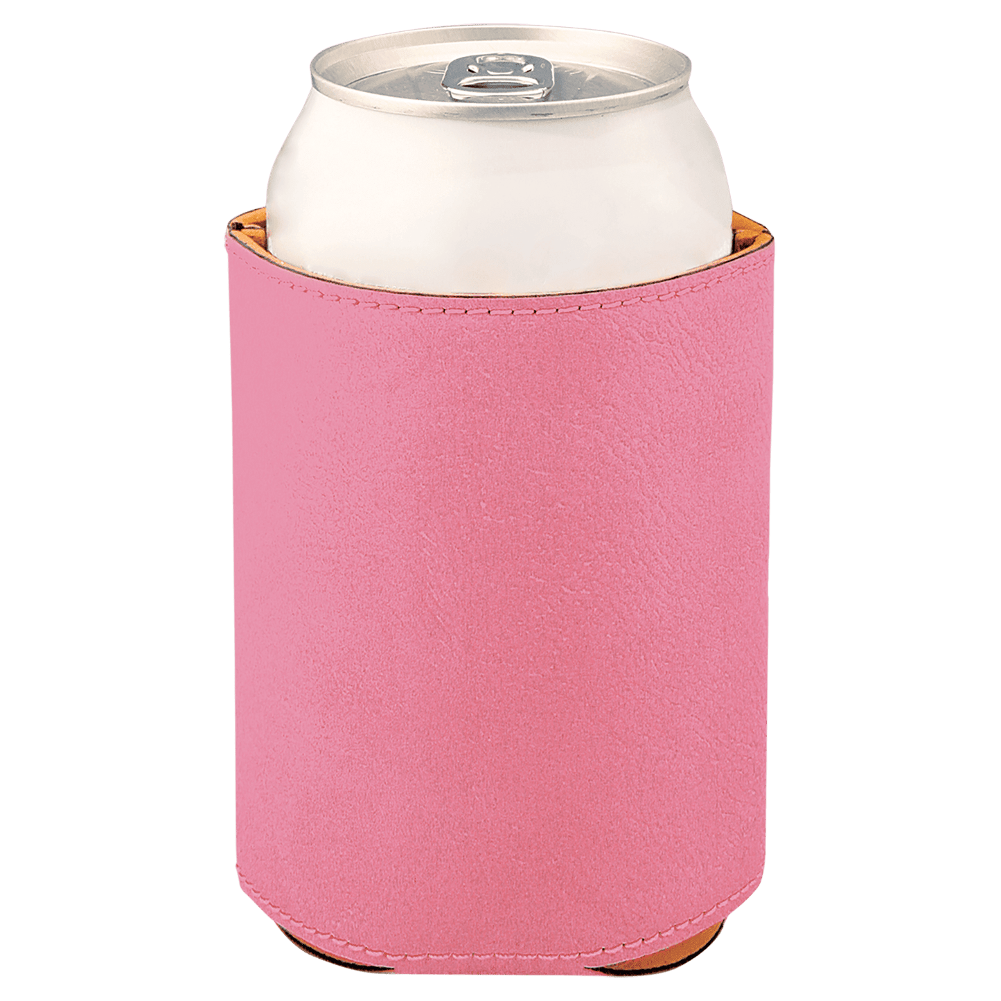 3 3/4" Pink Laserable Leatherette Beverage Holder-MO