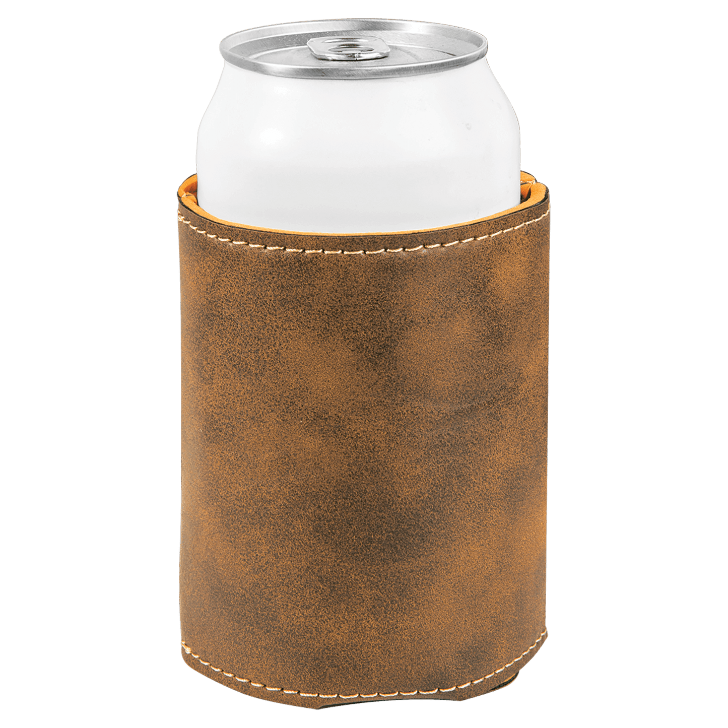 3 3/4" Rustic/Gold Laserable Leatherette Beverage Holder-MO