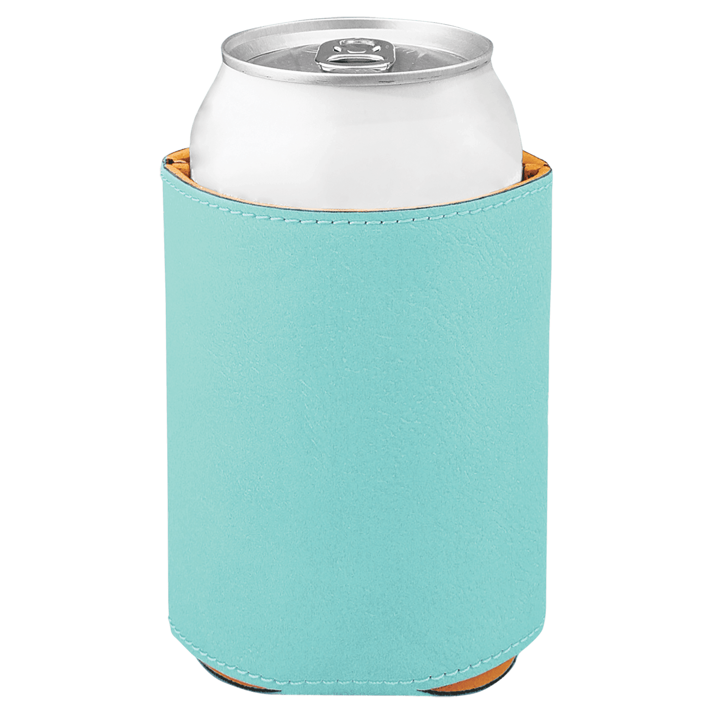 3 3/4" Teal Laserable Leatherette Beverage Holder-MO