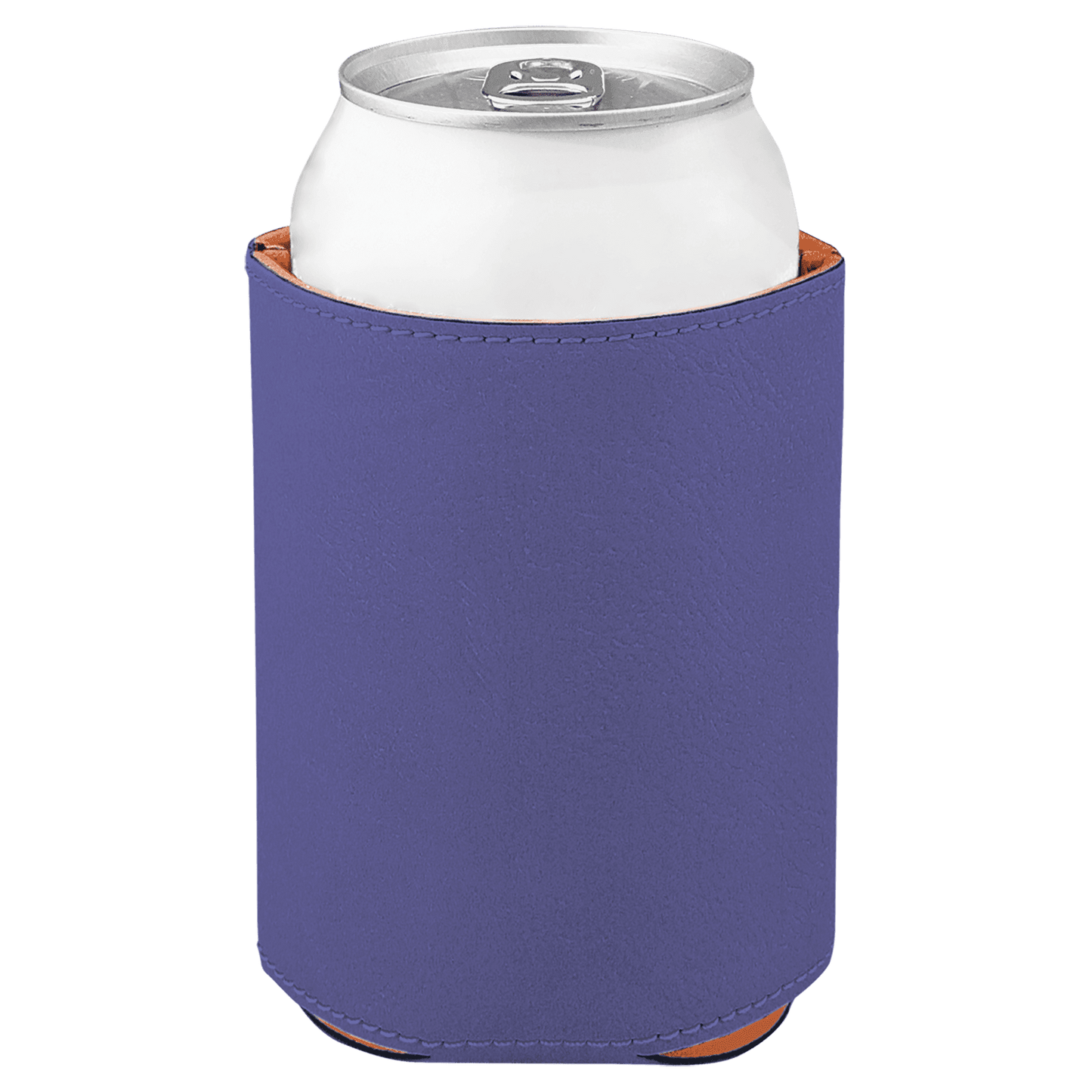 3 3/4" Purple Laserable Leatherette Beverage Holder-MO