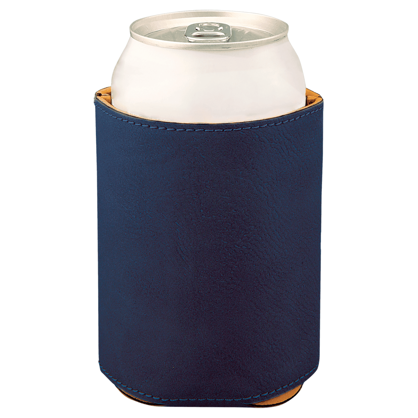 3 3/4" Blue/Black Laserable Leatherette Beverage Holder-MO