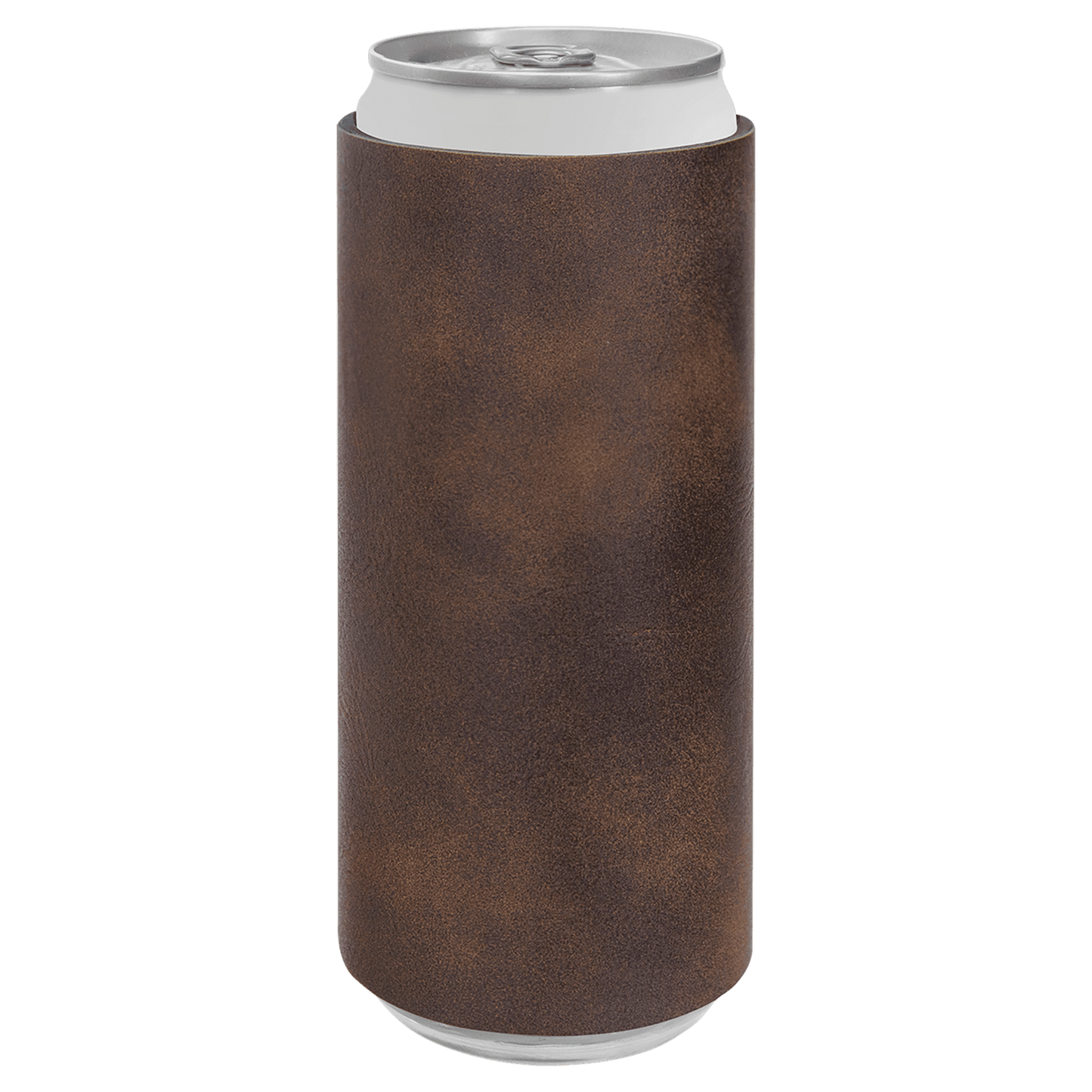 Rustic/Gold Laserable Leatherette Slim Beverage Holder-MO