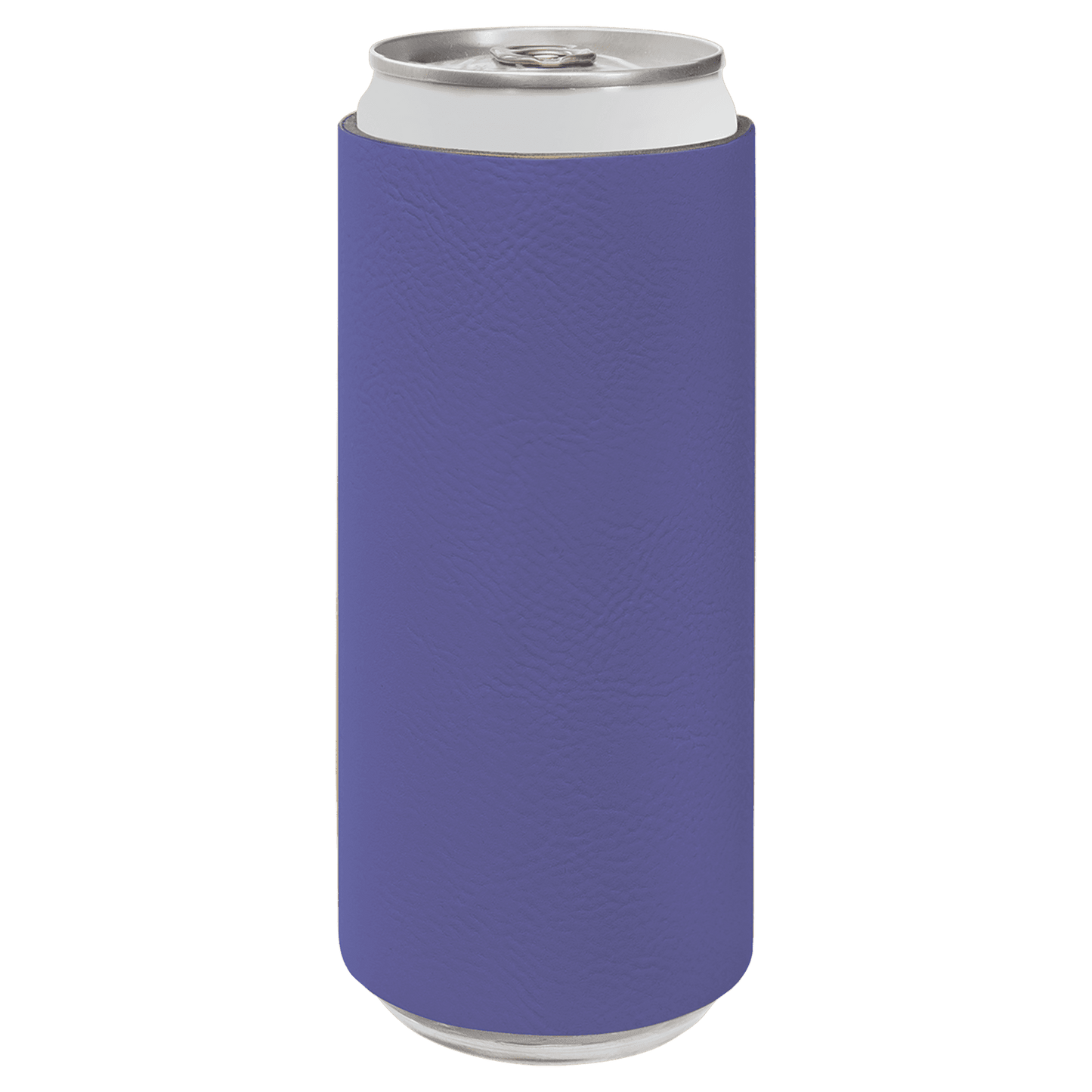 Purple Laserable Leatherette Slim Beverage Holder-MO