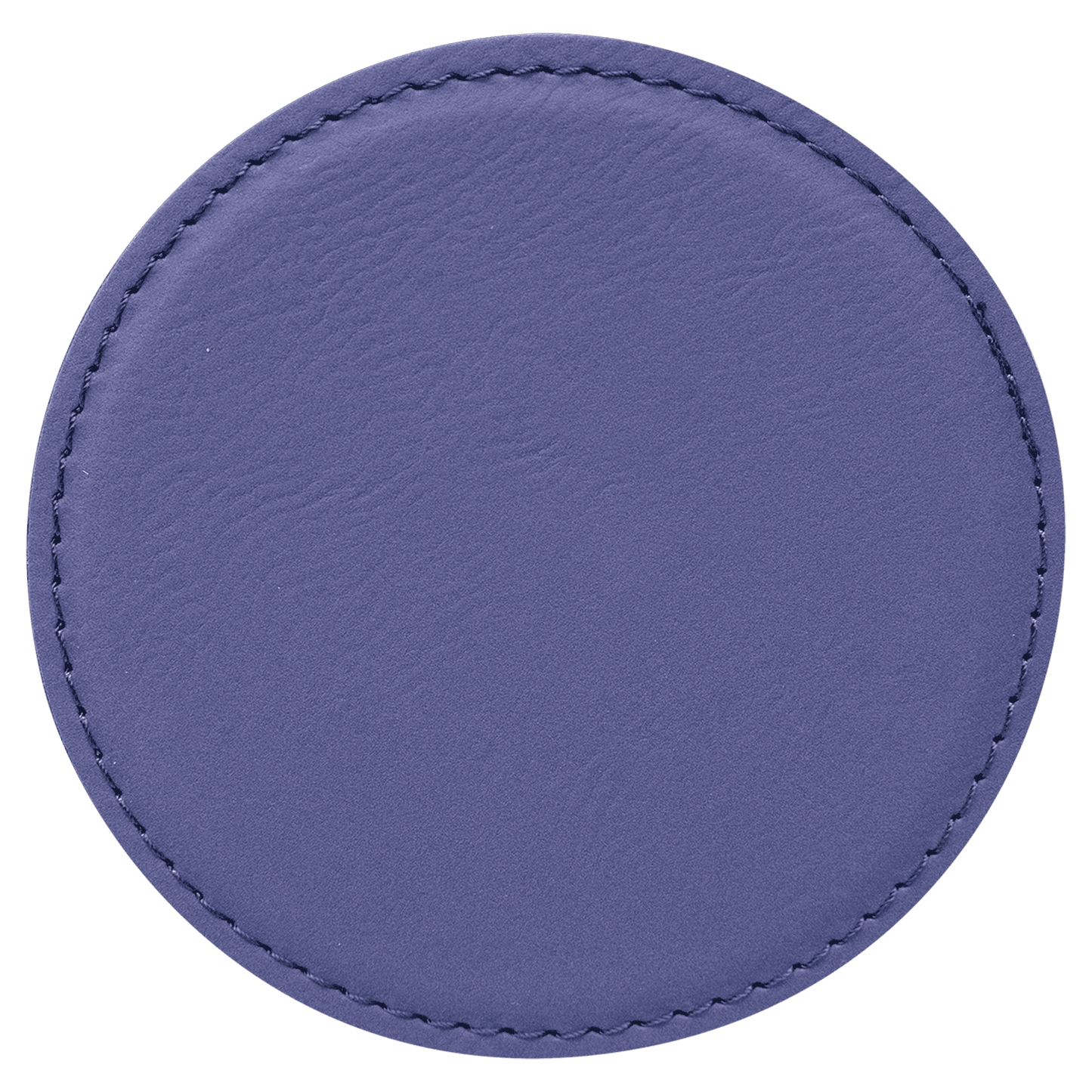 4" Purple Round Laserable Leatherette 6-Coaster Set-MO