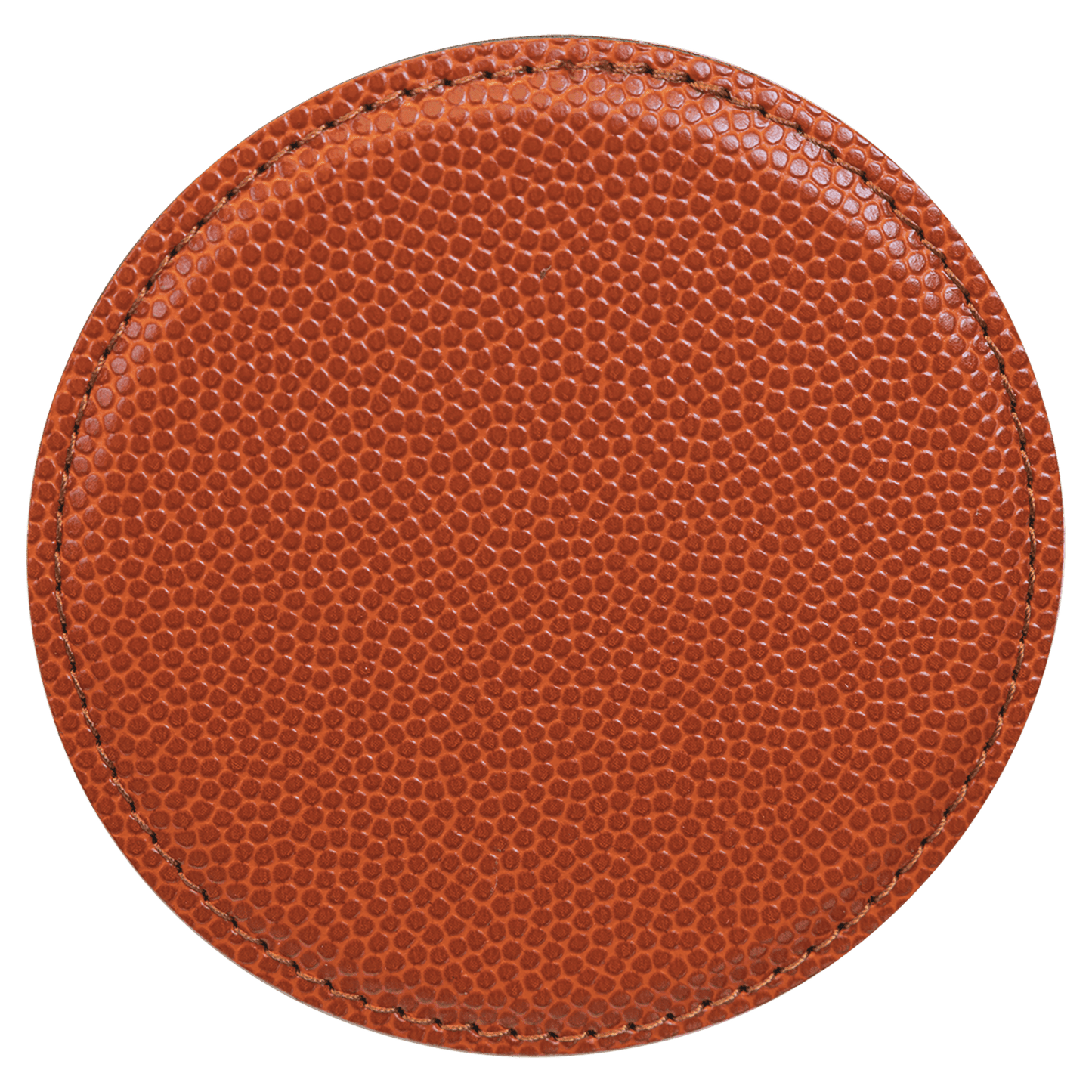 4" Basketball Round Laserable Leatherette 6-Coaster Set-MO