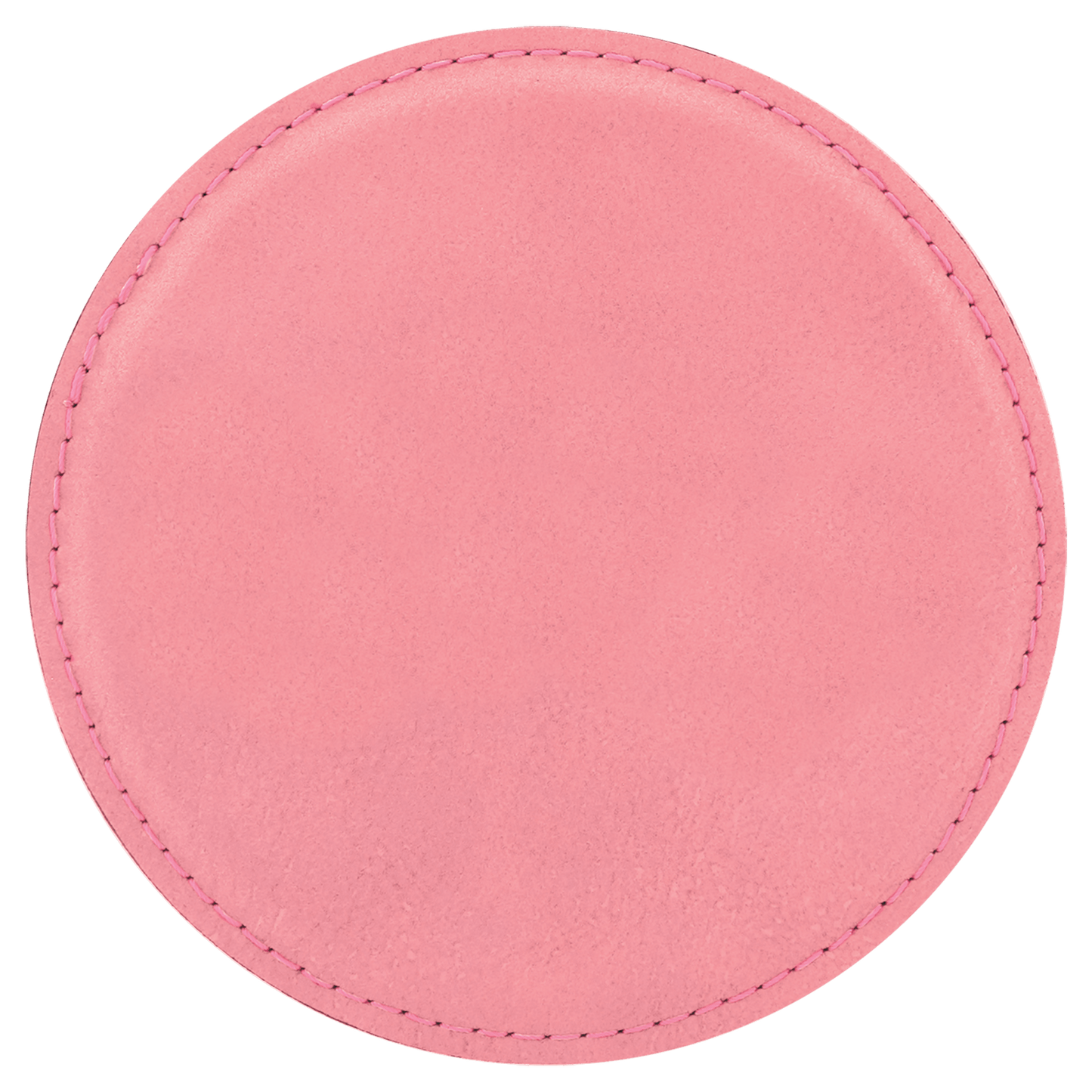 4" Pink Round Laserable Leatherette 6-Coaster Set-MO