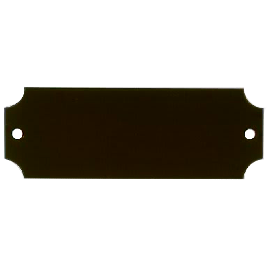 2 1/2" x 1" Black Brass Laserable Perpetual Plate-MO