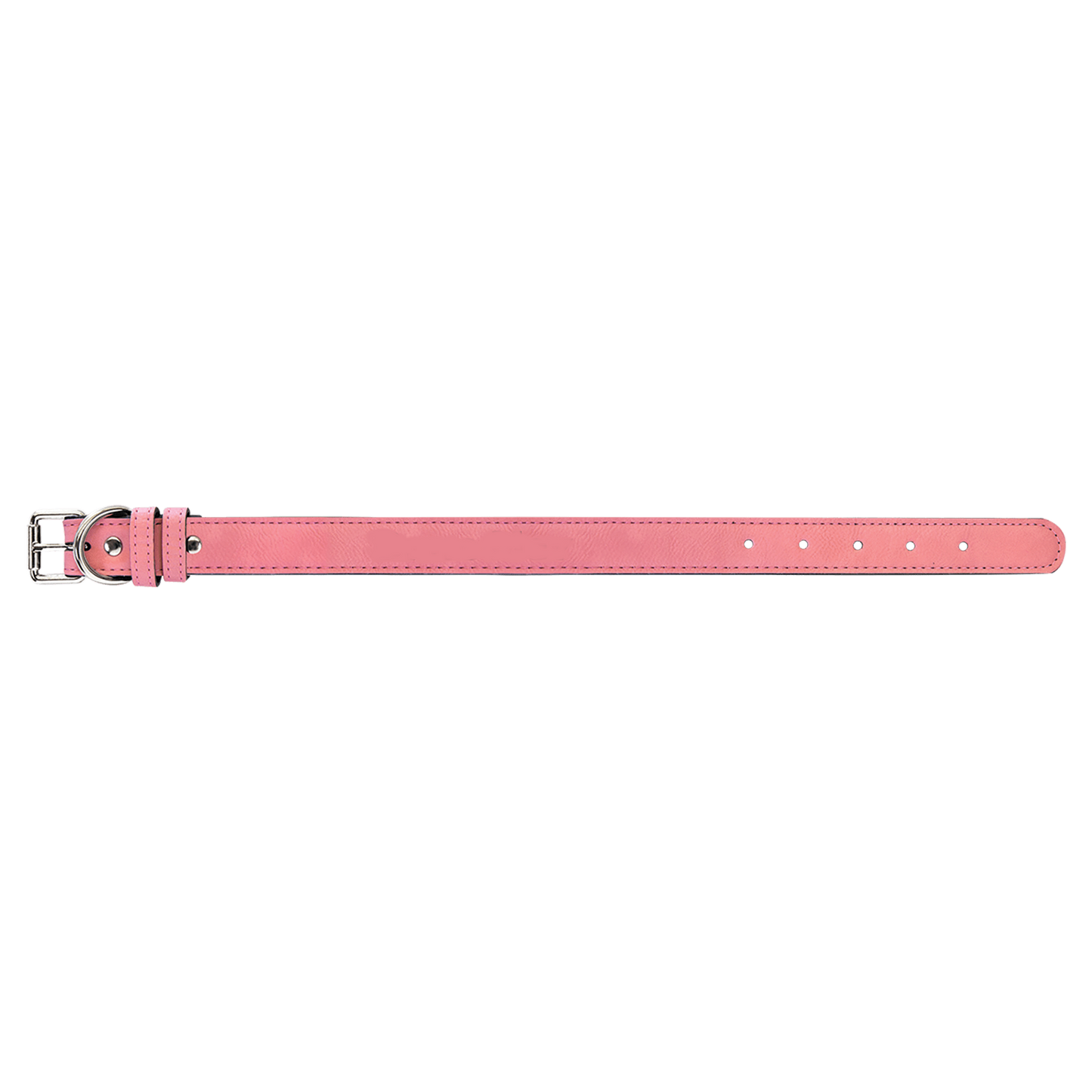 Small 15" x 3/4" Pink Laserable Leatherette Dog Collar-MO