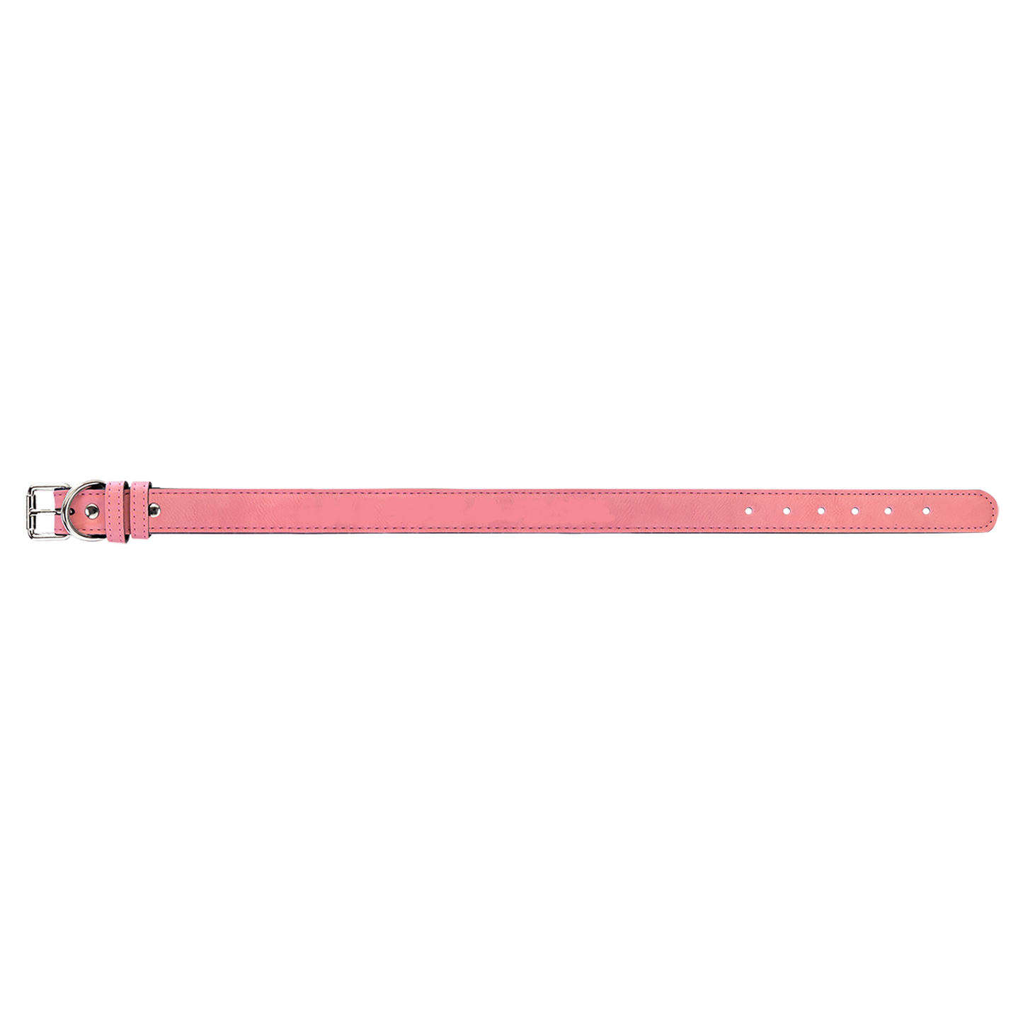 Extra Large 27" x 1 1/4" Pink Laserable Leatherette Dog Collar-MO