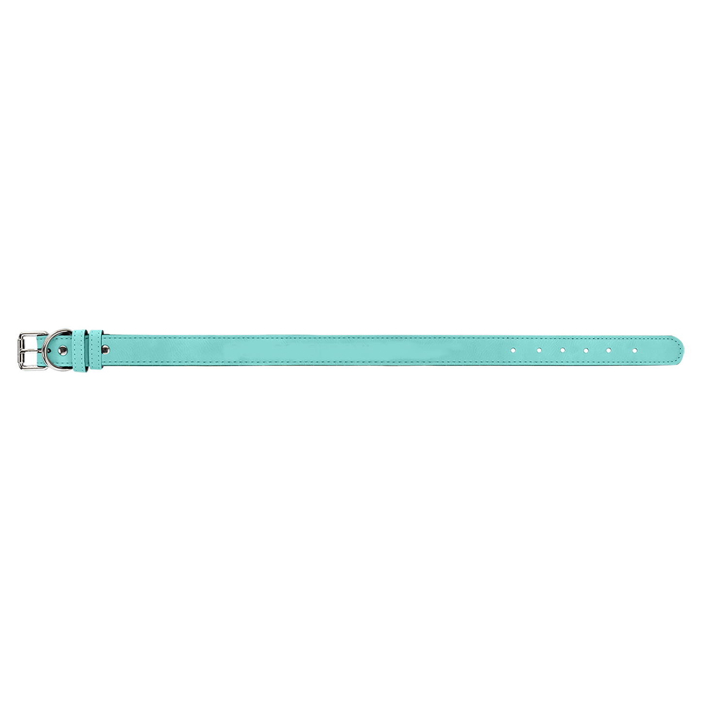 Extra Large 27" x 1 1/4" Teal Laserable Leatherette Dog Collar-MO