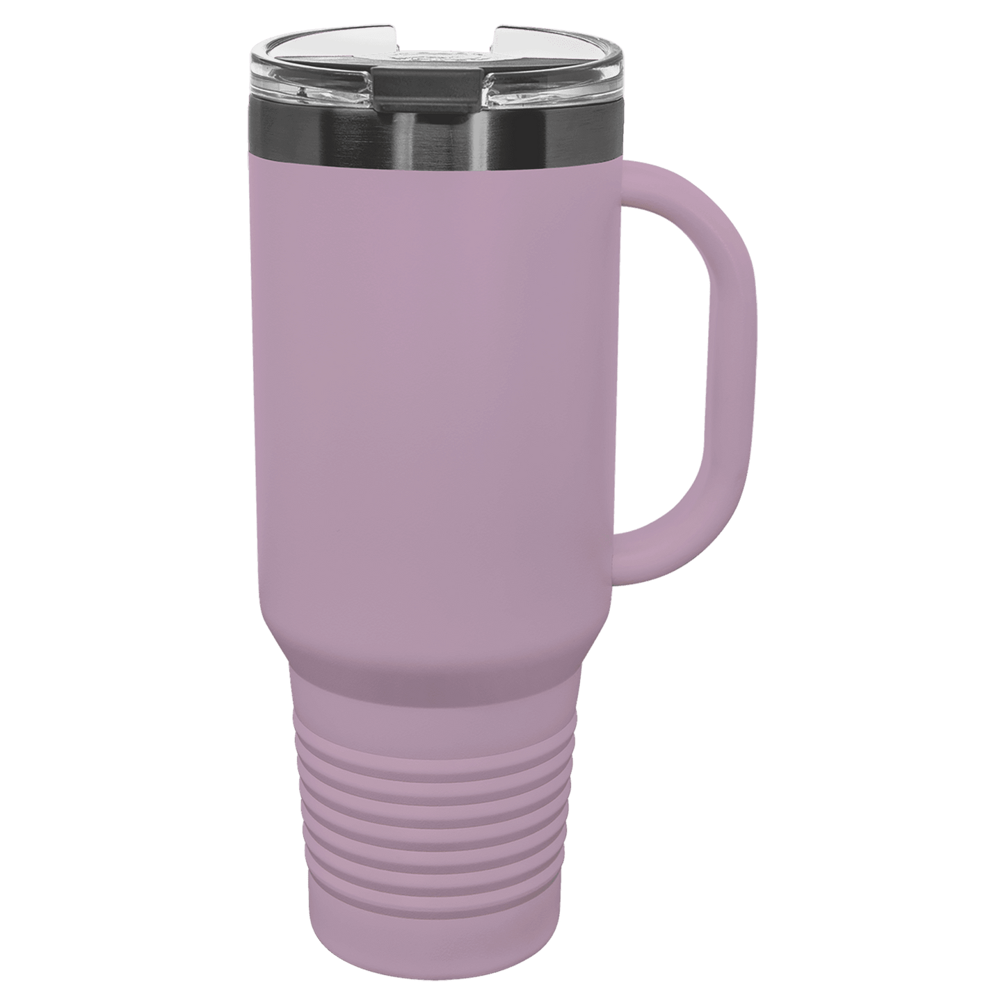 Polar Camel 40 oz. Moody Lilac/Ghost Black ION-Plated Travel Mug with Handle, Straw Included-MO