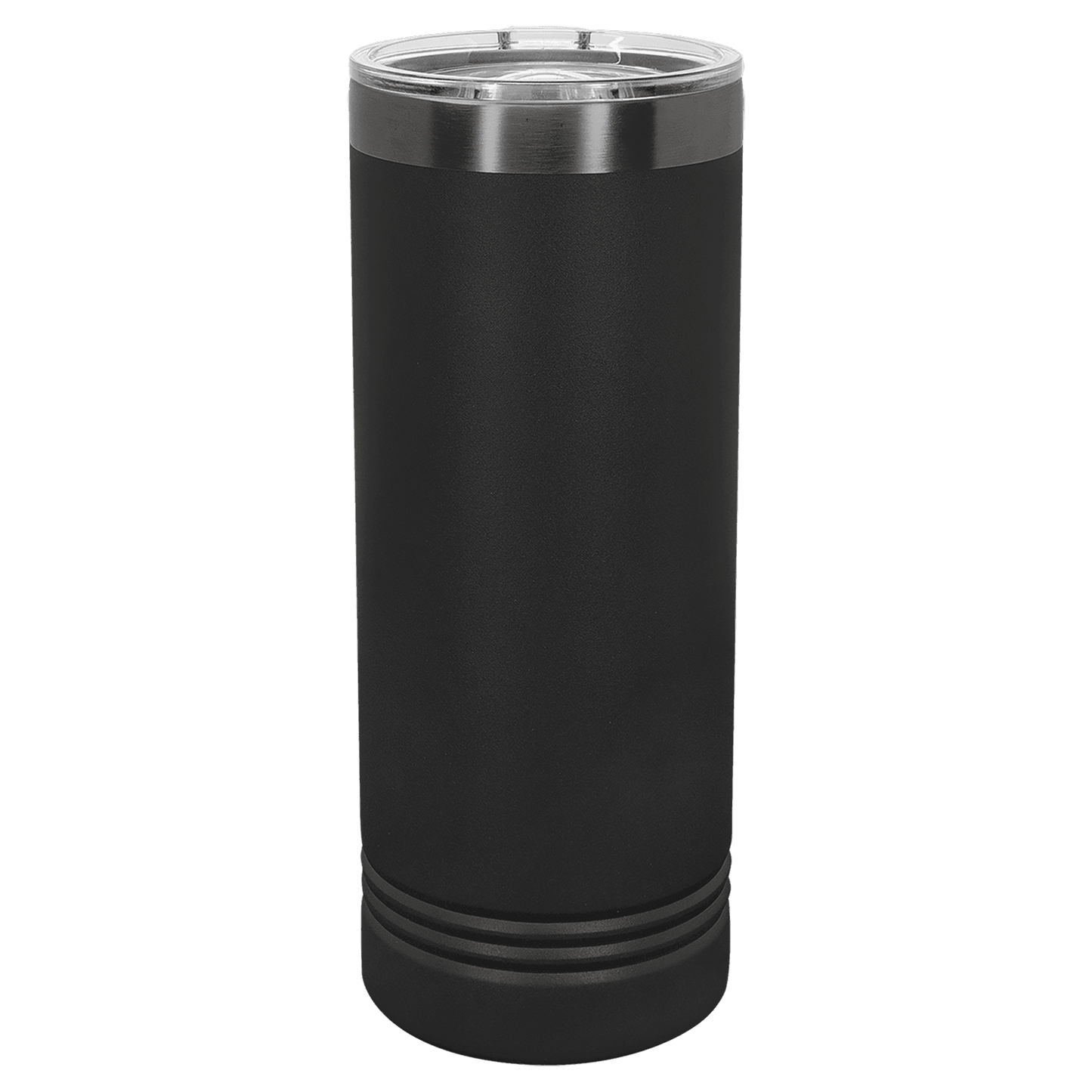 Polar Camel 22 oz. Black/Ghost Black ION-Plated Skinny Tumbler with Slider Lid-MO