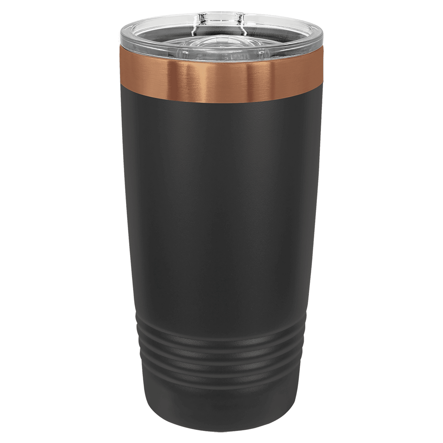 Polar Camel 20 oz. Black/Rose Gold ION-Plated Ringneck Tumbler with Slider Lid-MO