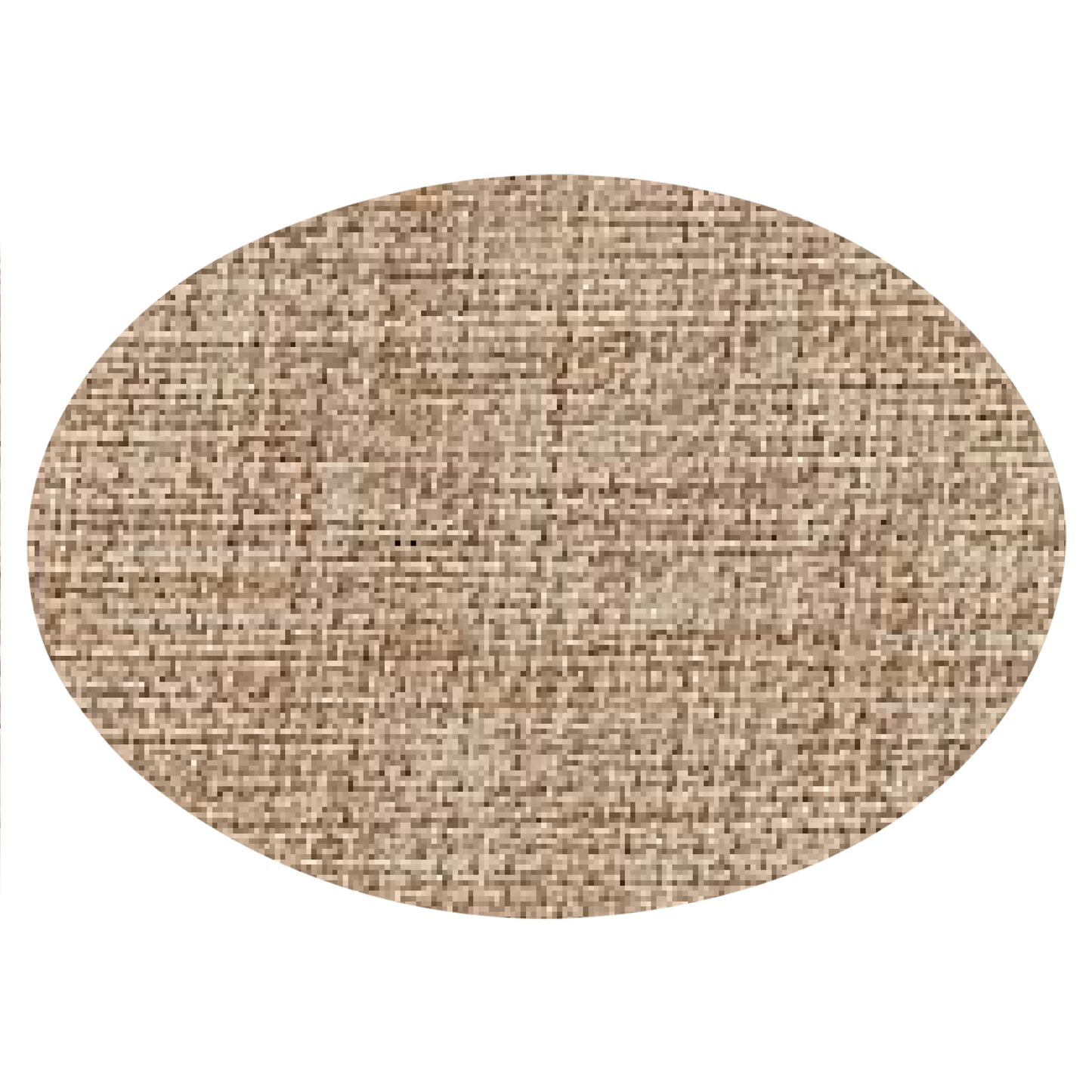 3 1/2" x 2 1/2" Oval Burlap Sublimatable Patch with Adhesive-MO