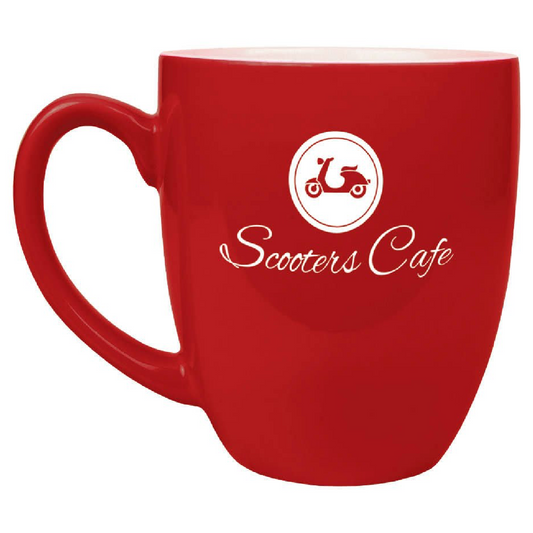 16 oz. Red Ceramic Bistro LazerMug-MO