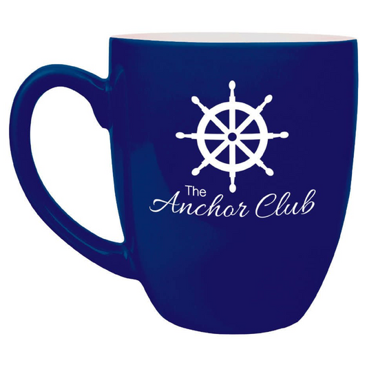 16 oz. Blue Ceramic Bistro LazerMug-MO