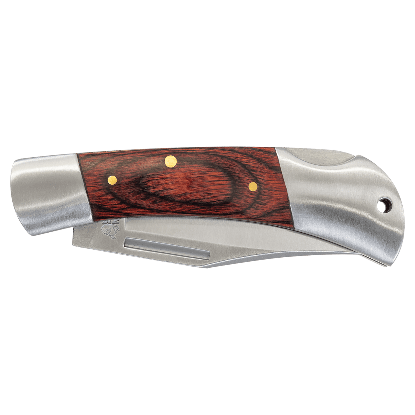 3 1/2" Wood Folding Knife-MO