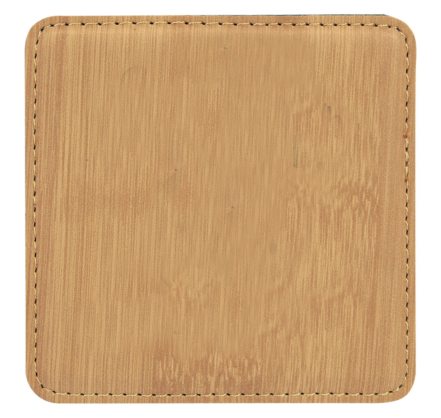 4" x 4" Square Bamboo Laserable Leatherette Coaster-MO