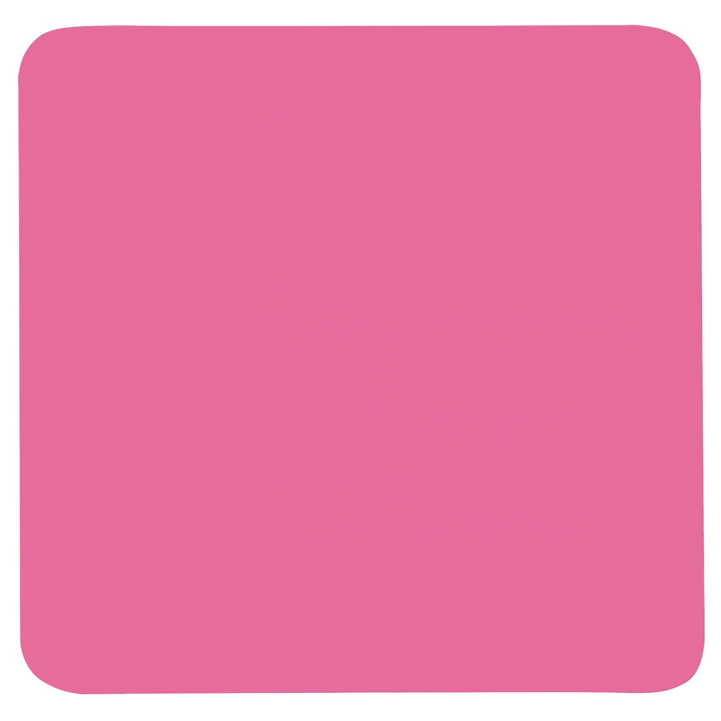 3 3/4" x 3 3/4" Square Pink/Black Silicone Coaster-MO