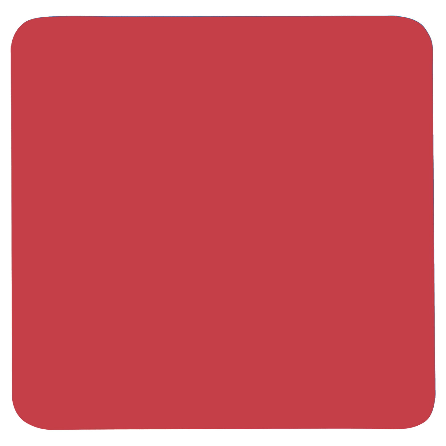 3 3/4" x 3 3/4" Square Red/White Silicone Coaster-MO