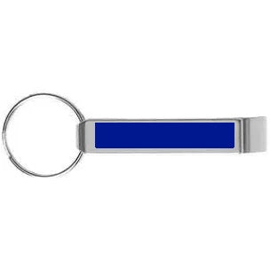 2 1/2" Blue Laserable Bottle Opener Keychain-MO