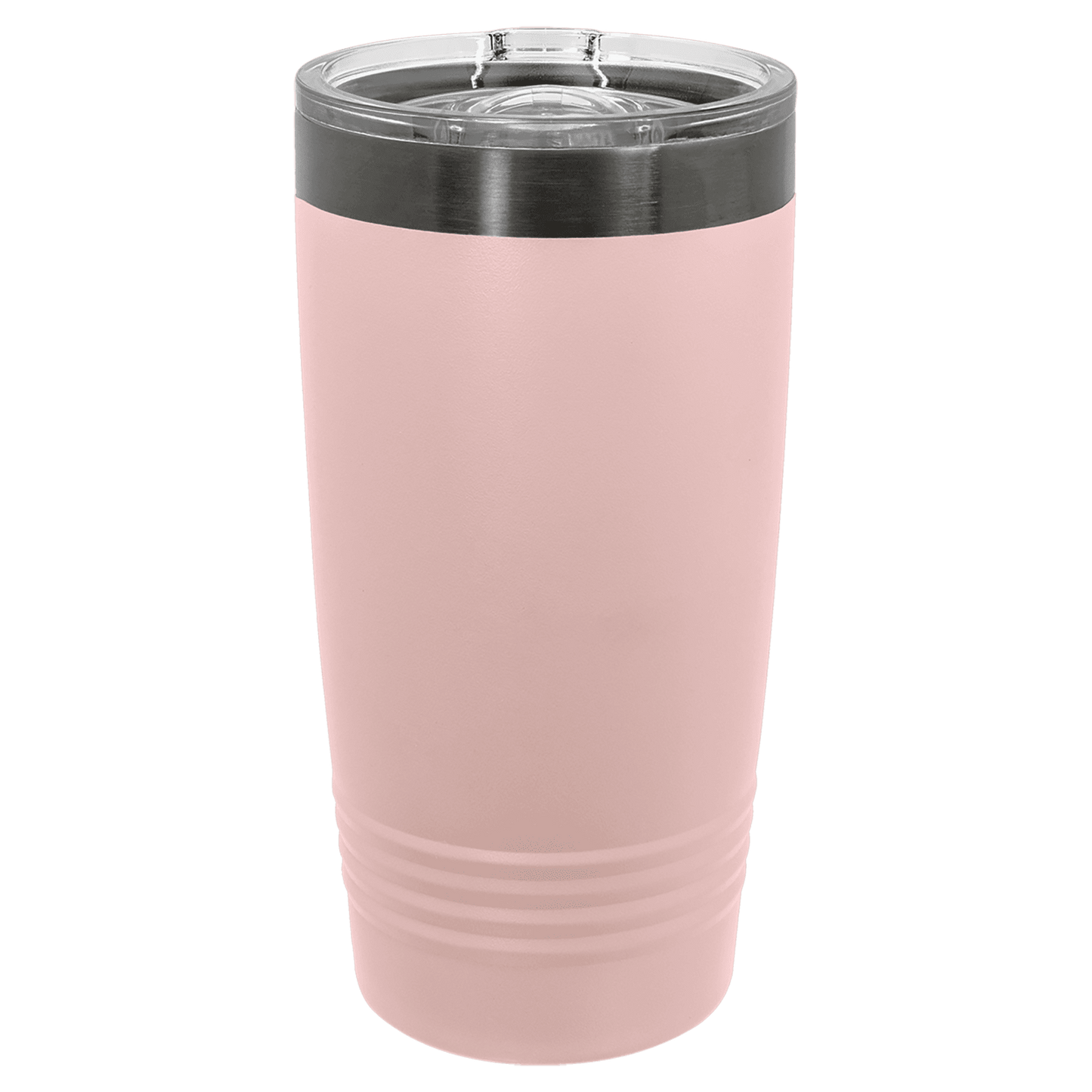 Polar Camel 20 oz. Blush/Ghost Black ION-Plated Ringneck Tumbler with Slider Lid-MO