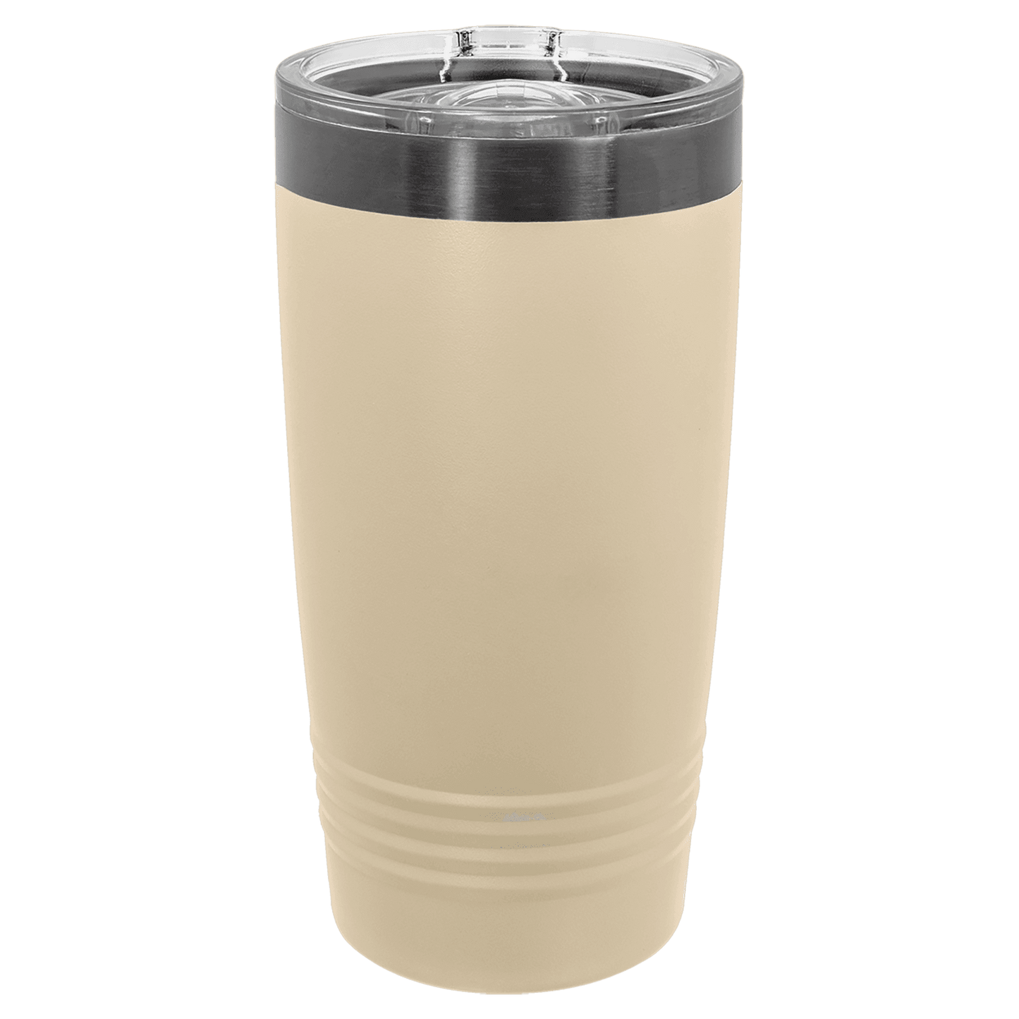 Polar Camel 20 oz. Warm Sand/Ghost Black ION-Plated Ringneck Tumbler with Slider Lid-MO