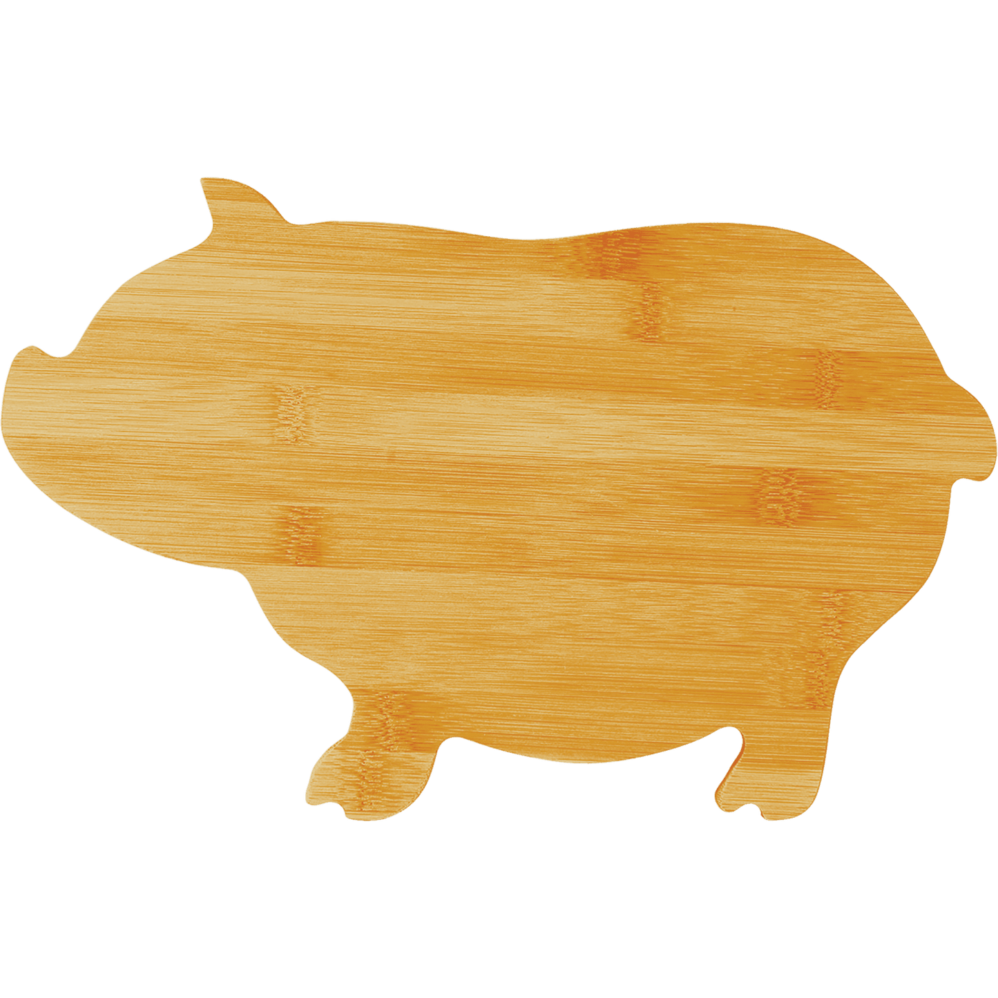 13 3/4" x 8 3/4" Bamboo Pig Shaped Cutting Board-MO