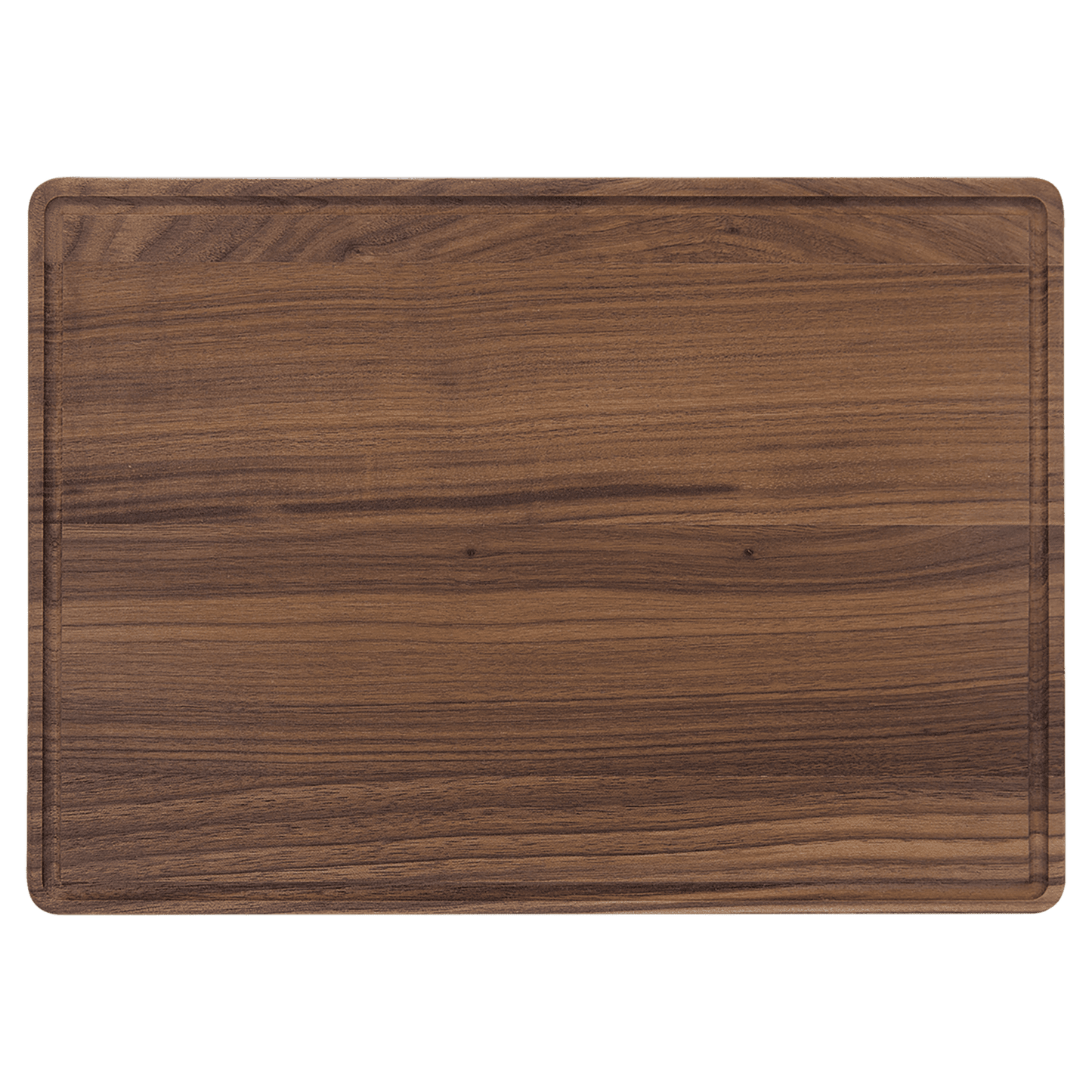 13 3/4" x 9 3/4" Walnut Cutting Board with Drip Ring-MO