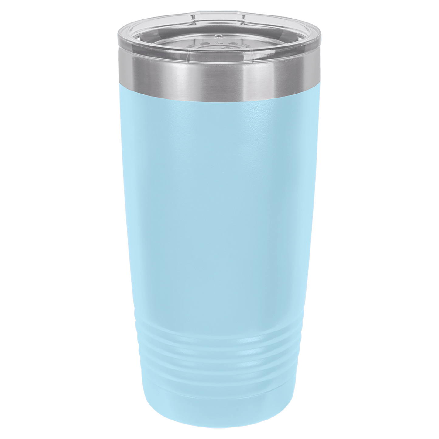 Polar Camel 20 oz. Light Blue Vacuum Insulated Ringneck Tumbler with Clear Lid-MO