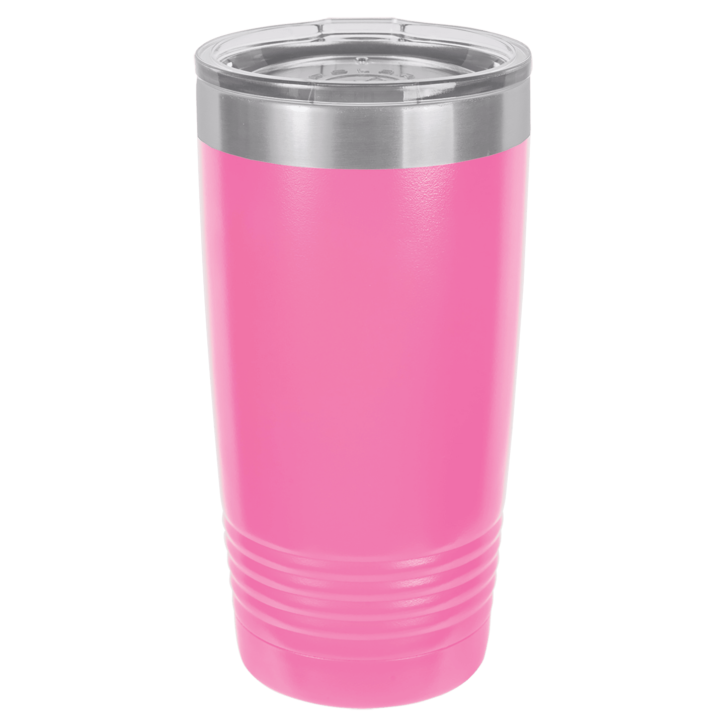 Polar Camel 20 oz. Pink Vacuum Insulated Ringneck Tumbler with Clear Lid-MO