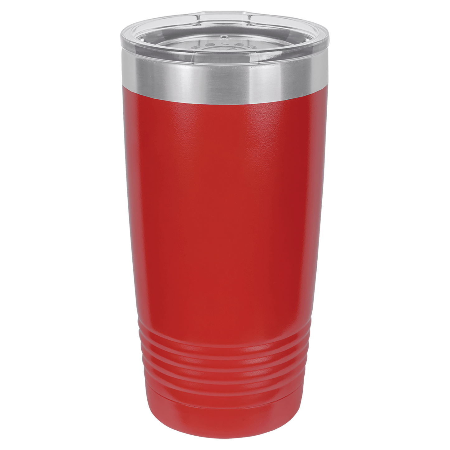 Polar Camel 20 oz. Red Vacuum Insulated Ringneck Tumbler with Clear Lid-MO