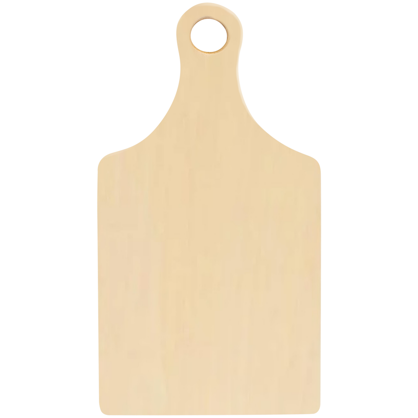 13 1/2" x 7" Sublimatable Paddle Shaped  Wood Cutting Board-MO