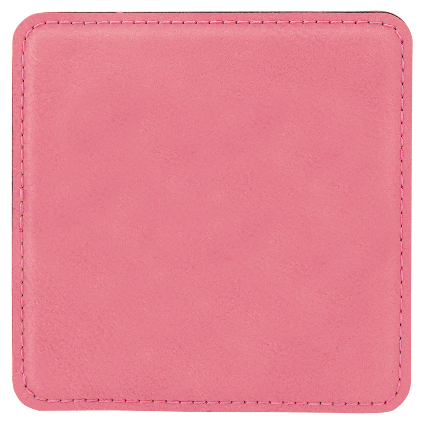 4" x 4" Pink Square Laserable Leatherette 6-Coaster Set-MO