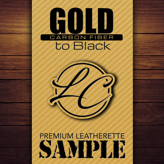 Gold Carbon Fiber to Black Premium Leatherette Patch Creator