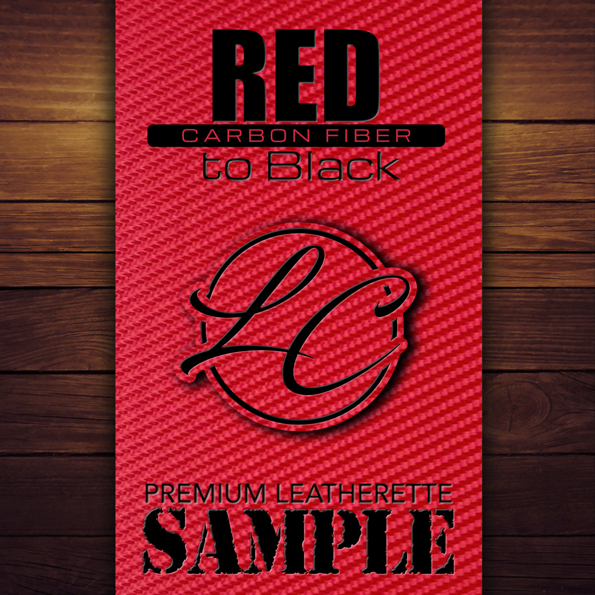 Red Carbon Fiber to Black Durra-Bull Premium Leatherette Patch Creator