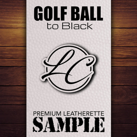 Golf Ball Texture to Black Leatherette Patch Designer by Laser Caviar