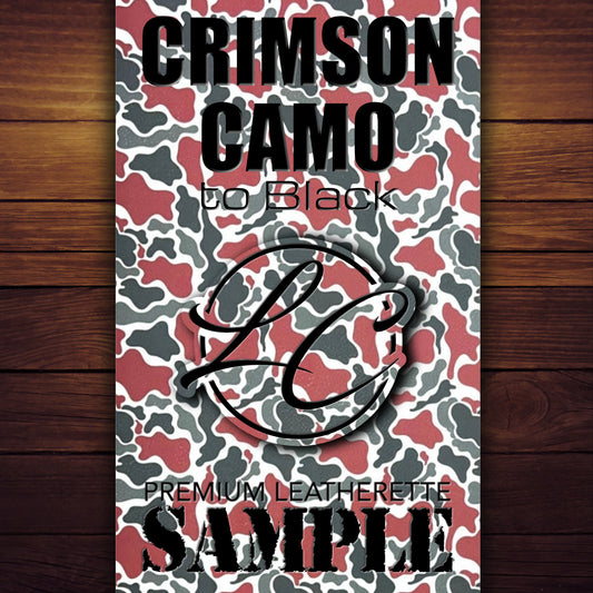 Crimson Camo Durra-Bull Premium Leatherette Patch Creator