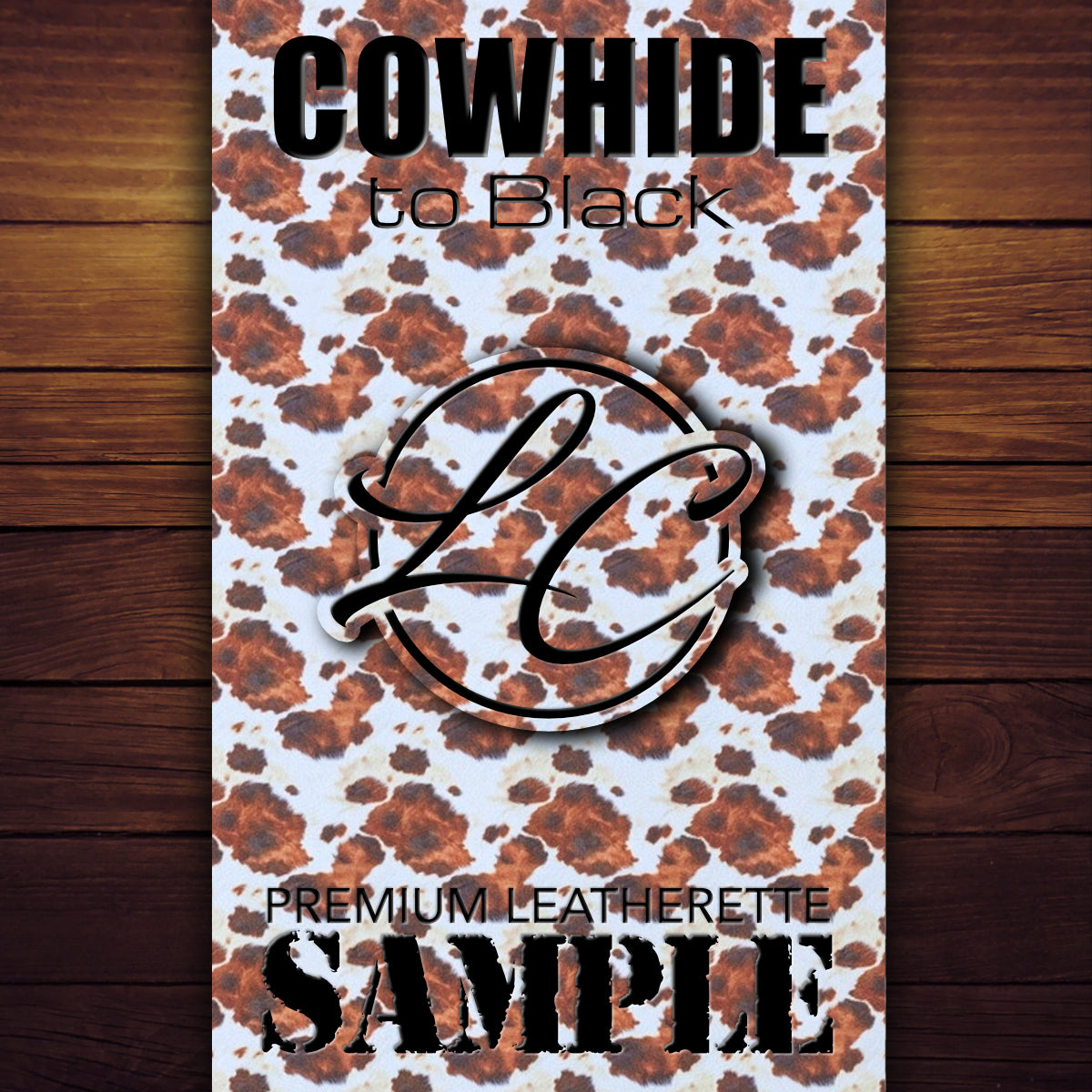 Cowhide to Black Dual Layer Designable Patch by Laser Caviar