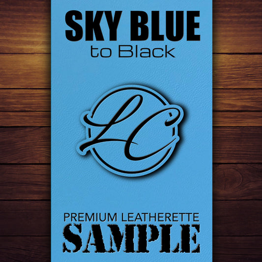 Sky Blue to Black Durra-Bull Premium Leatherette Patch Designer