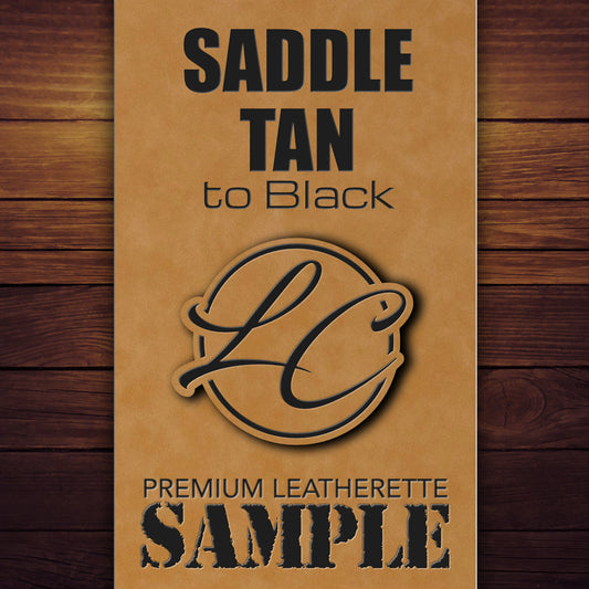 Saddle Tan to Black Durra-Bull Premium Leatherette Patch Creator