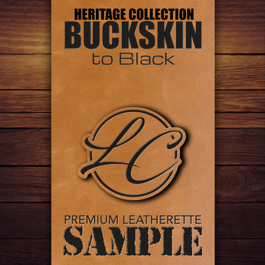 Heritage Buckskin to Black Premium Leatherette Patch Creator by Laser Caviar